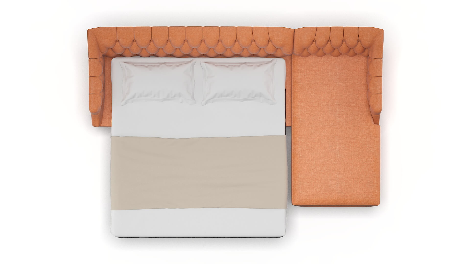 Shiraz Keylargo Terracotta Panel Sleeper Espresso legs 3