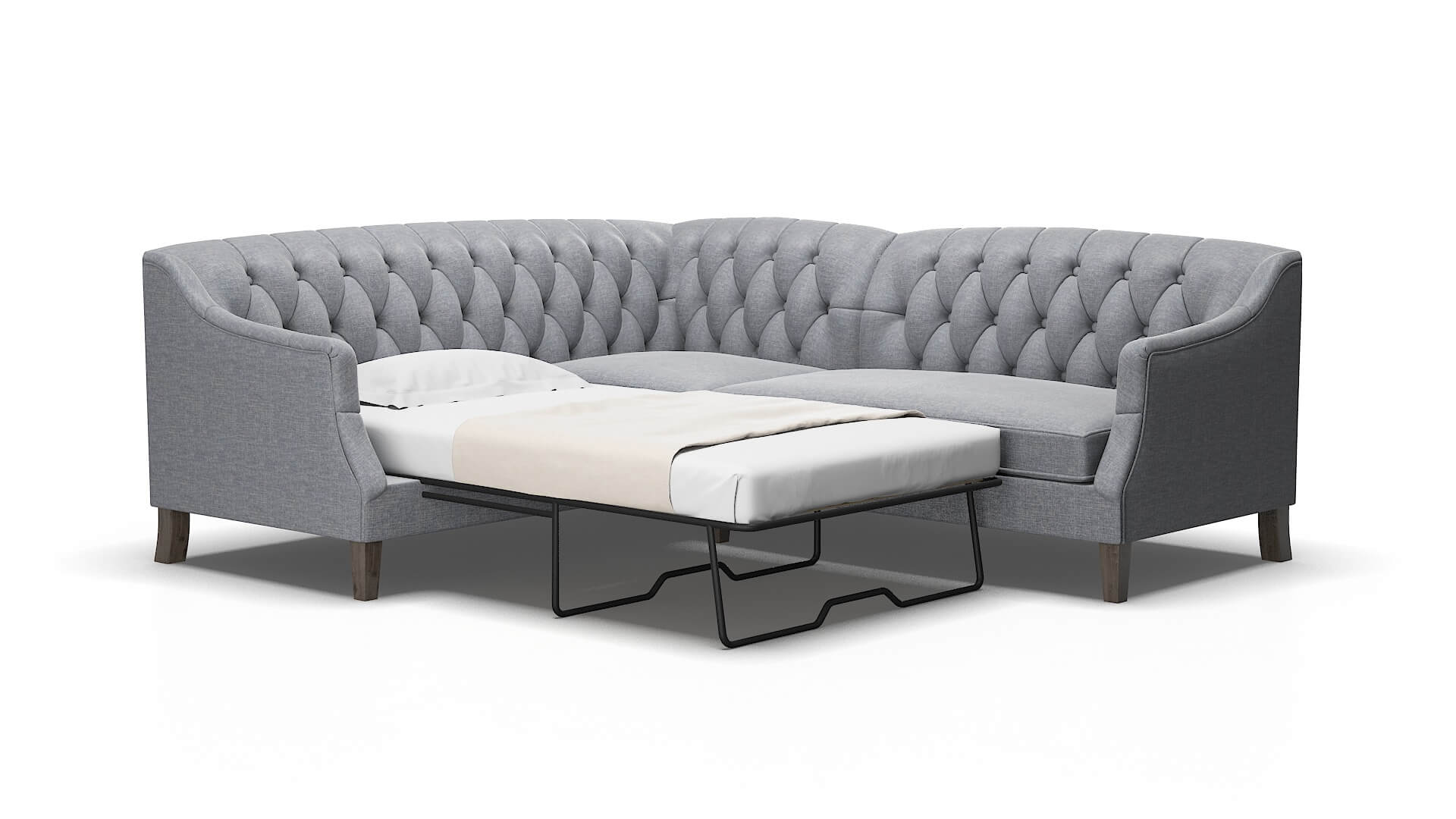 Shiraz Lana ash Sectional sleeper Espresso Legs  2