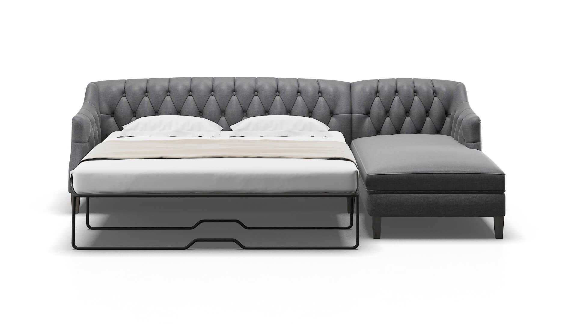 Shiraz Lana Onyx Panel Sleeper Espresso legs 1