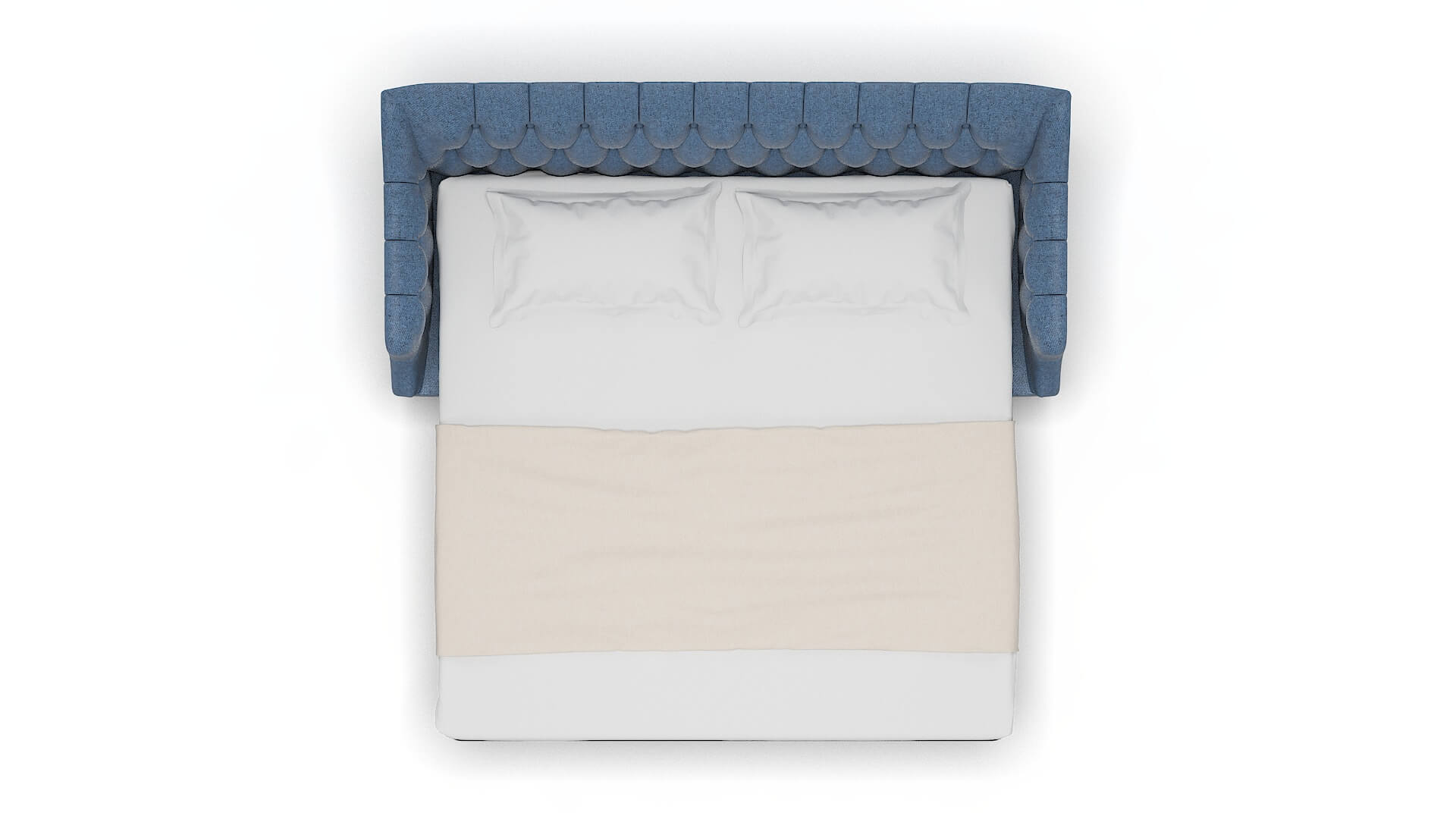 Shiraz Leslie Indigo Sofa Sleeper Espresso legs 3