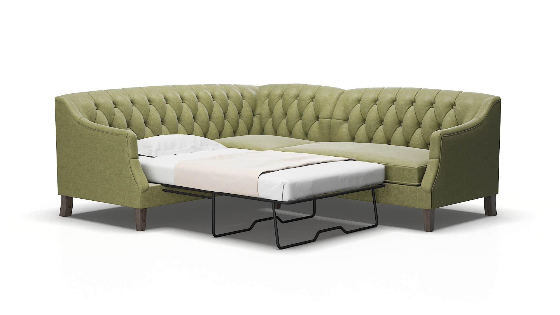 Shiraz Leslie lawn Sectional sleeper Espresso Legs  2