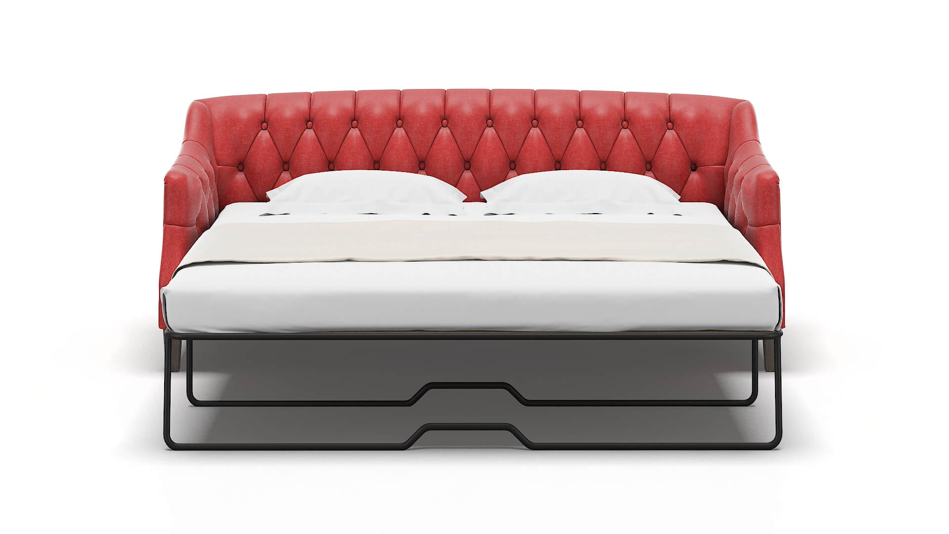 Shiraz Leslie Poppy Sofa Sleeper Espresso legs 1