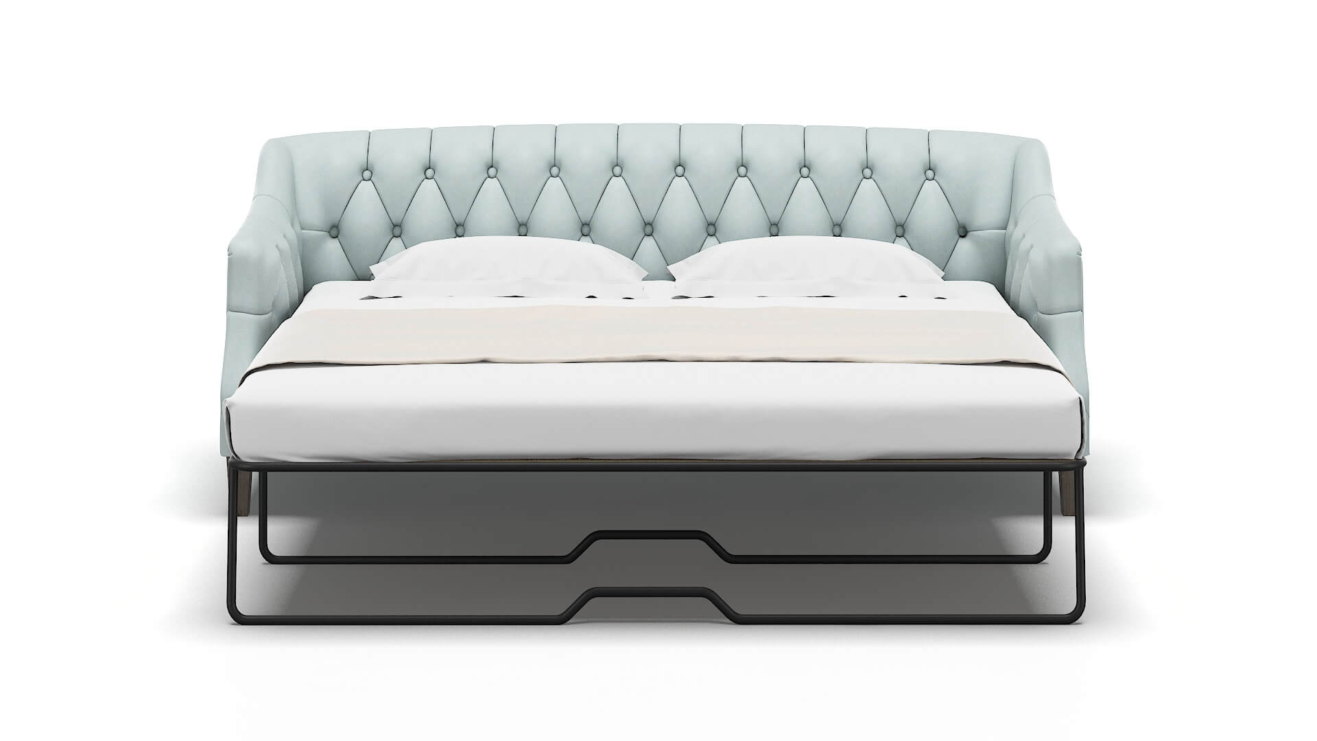 Shiraz Leslie Robins_egg Sofa Sleeper Espresso legs 1