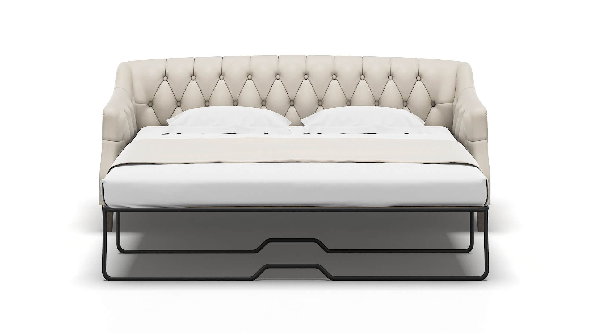 Shiraz Malibu Linen Sofa Sleeper Espresso legs 1