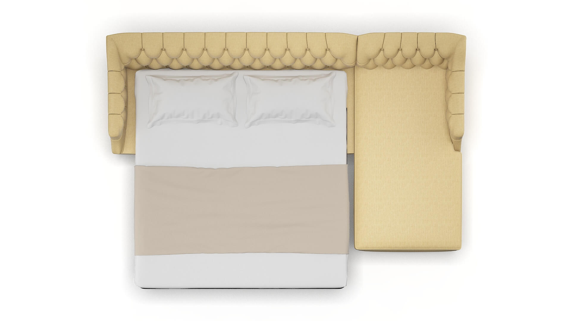 Shiraz Malibu Maize Panel Sleeper Espresso legs 3