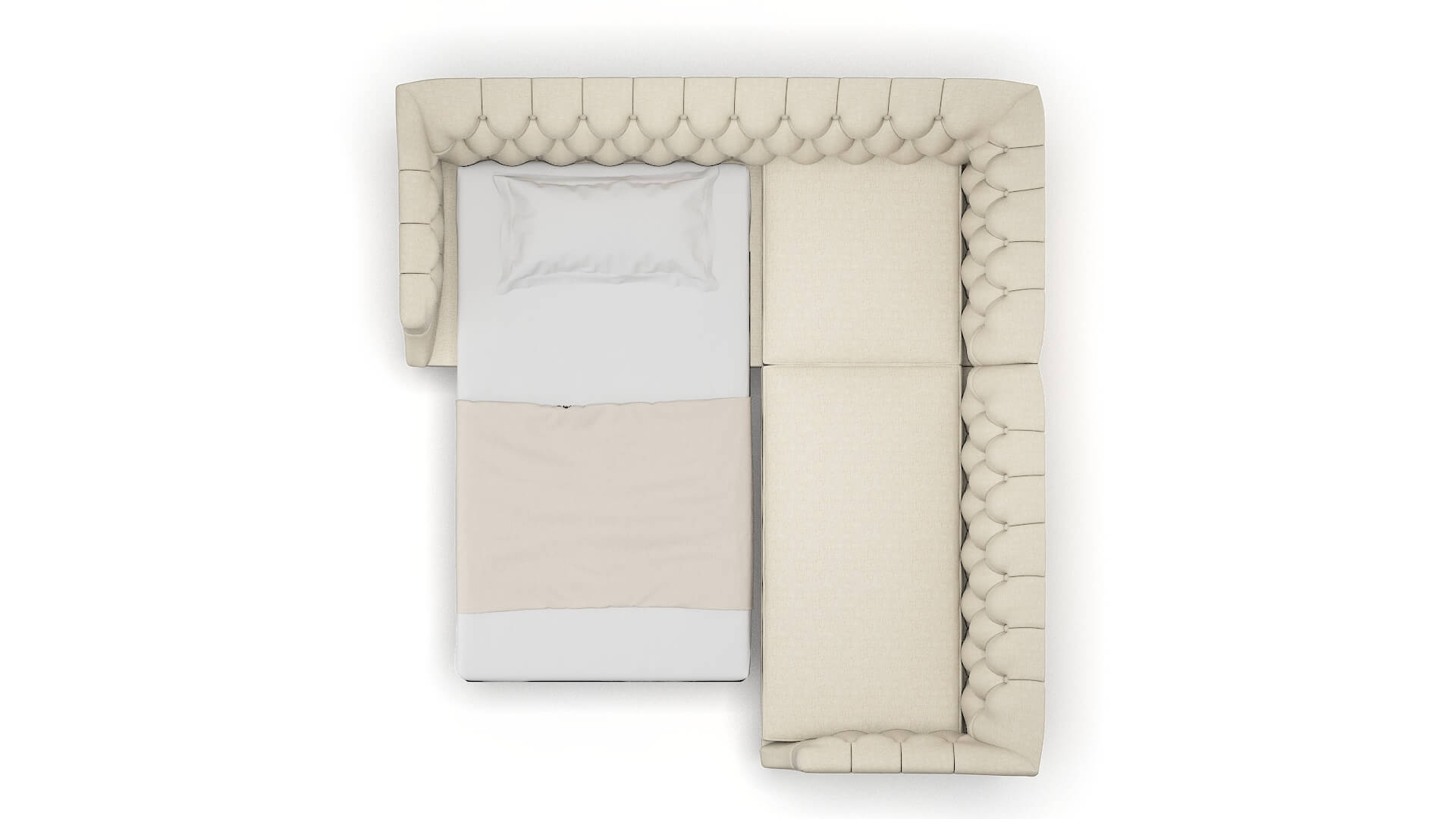 Shiraz Malibu Sand Sectional Sleeper Espresso legs 3