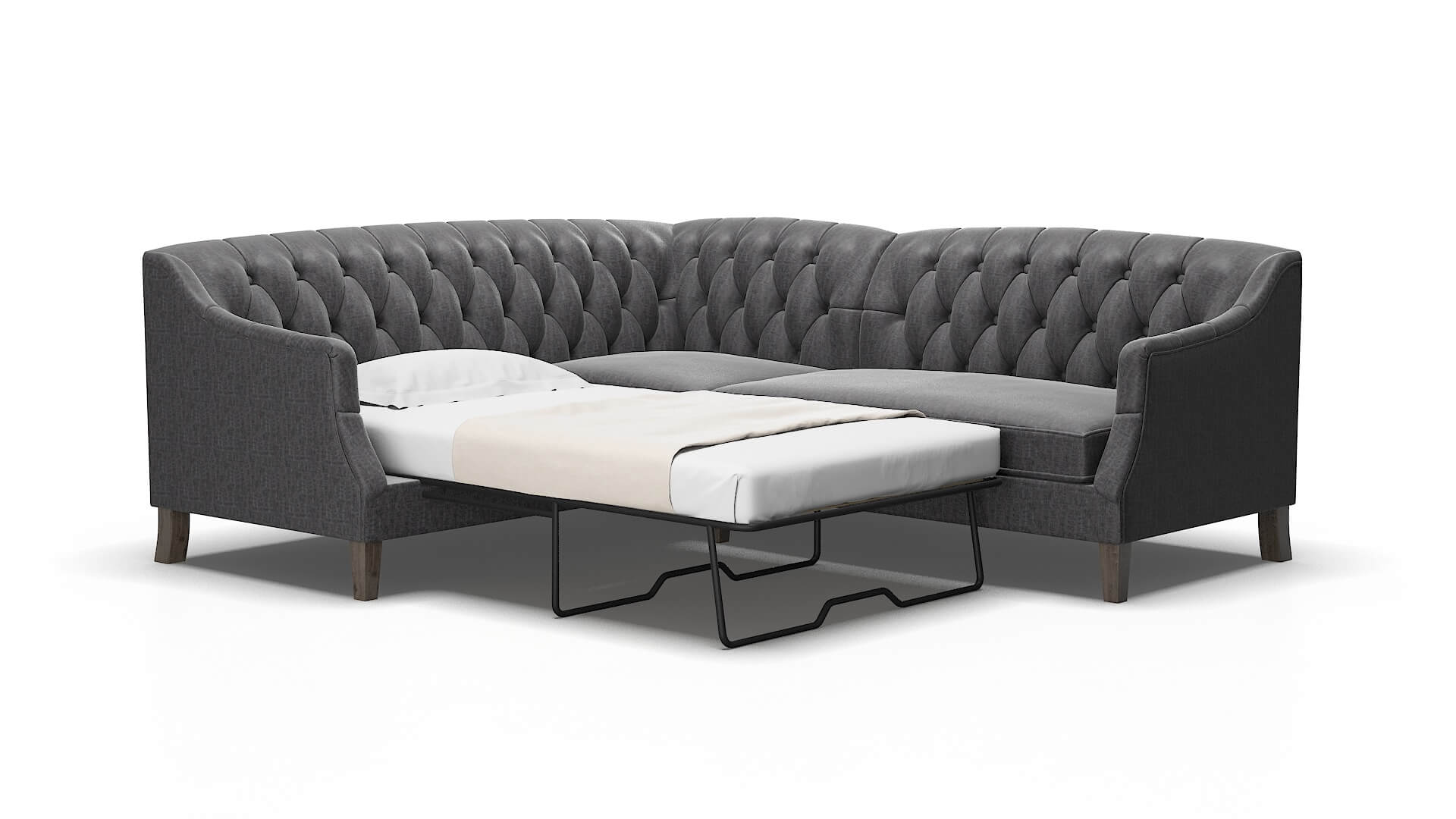 Shiraz Marcy baltic Sectional sleeper Espresso Legs  2