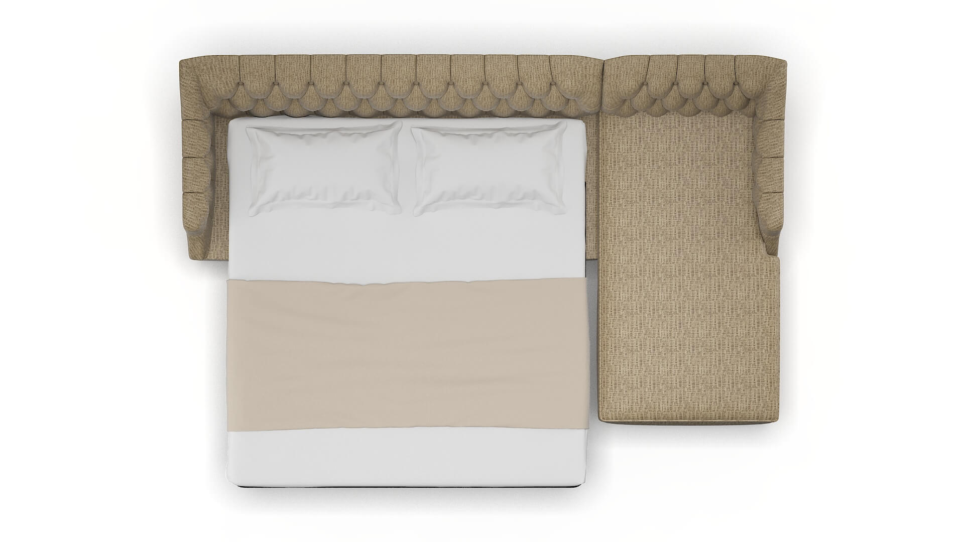 Shiraz Marcy Camel Panel Sleeper Espresso legs 3