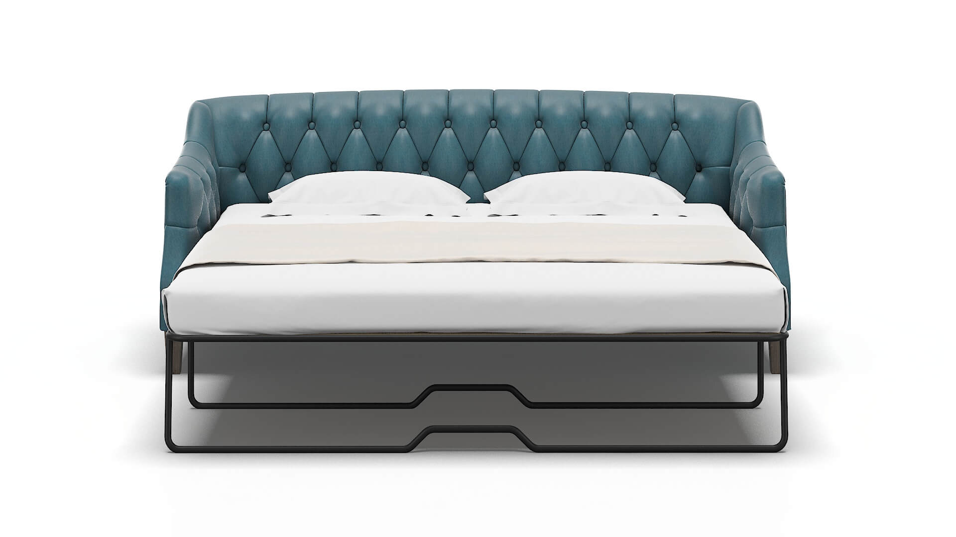 Shiraz Merit Peacock Sofa Sleeper Espresso legs 1