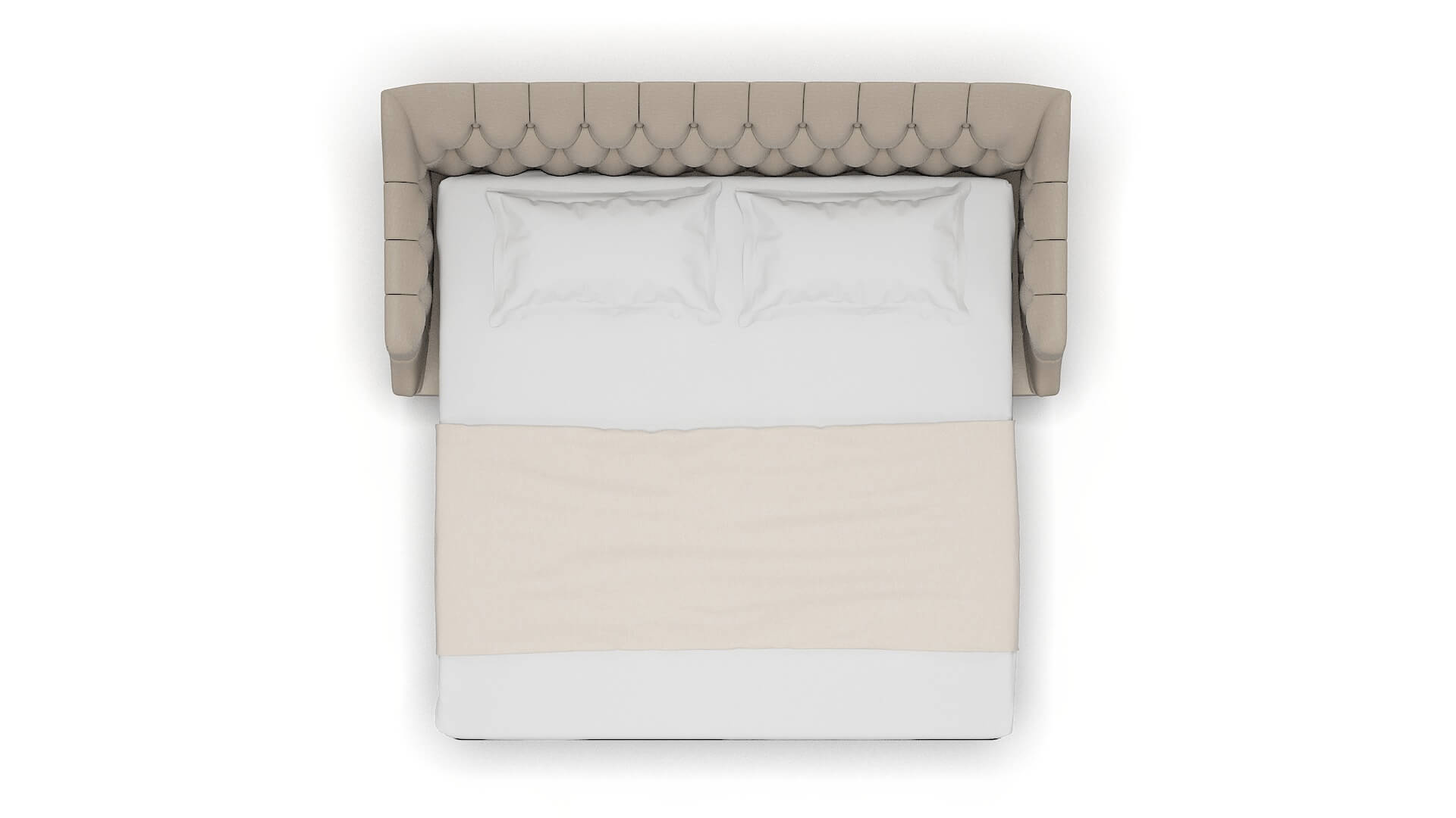 Shiraz Naples Almond Sofa Sleeper Espresso legs 3