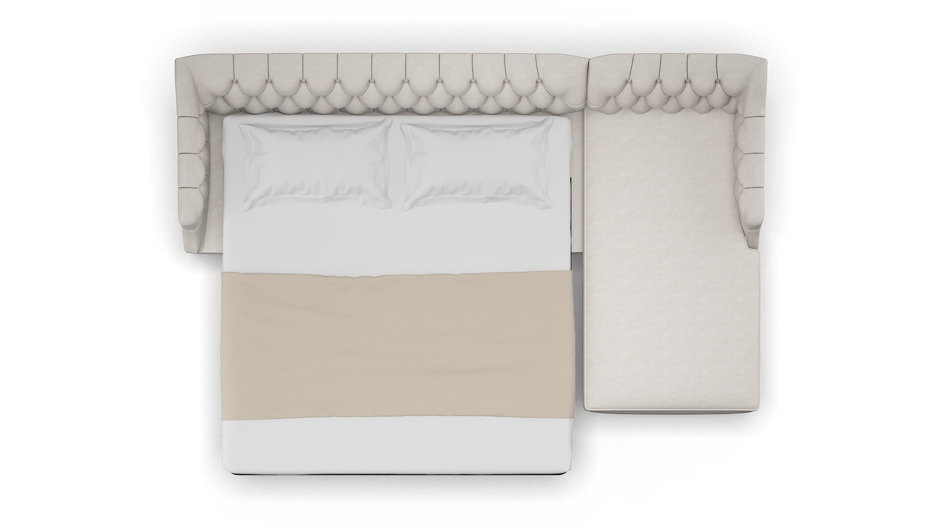 Shiraz Noble Grey Panel Sleeper Espresso legs 3