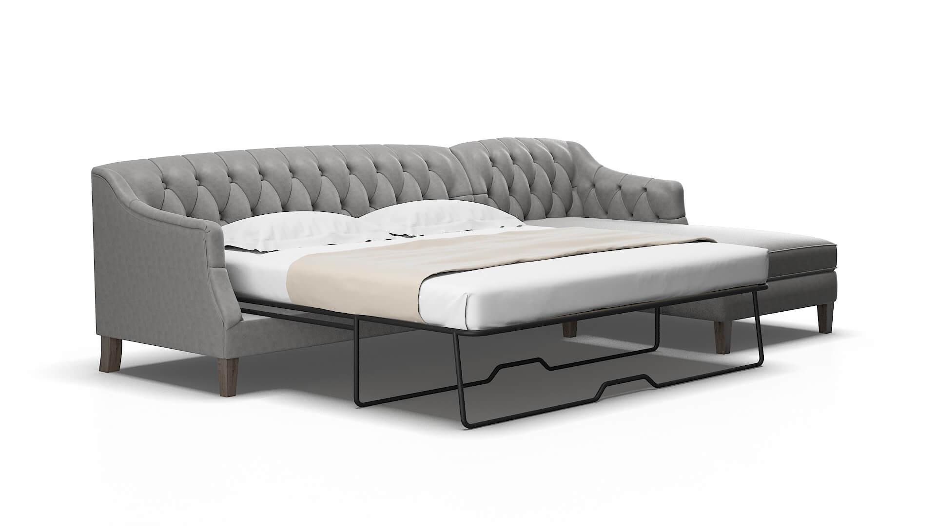 Shiraz Noble smoke Panel sleeper Espresso Legs  2