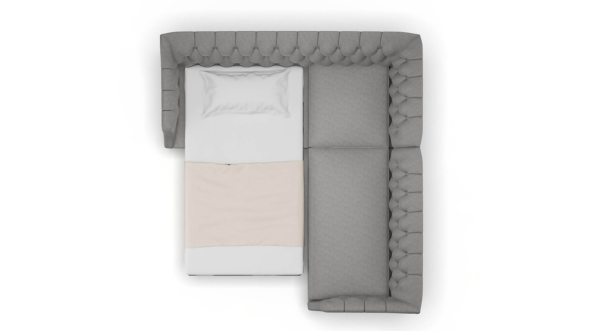 Shiraz Noble Smoke Sectional Sleeper Espresso legs 3