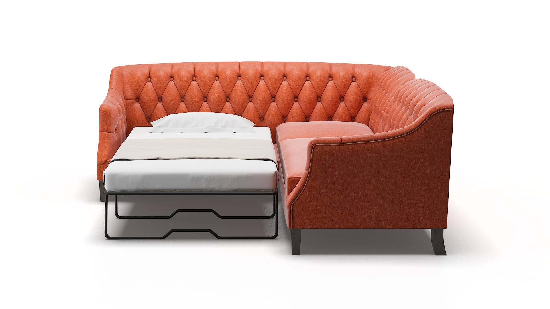 Shiraz Notion Tang Sectional Sleeper Espresso legs 1