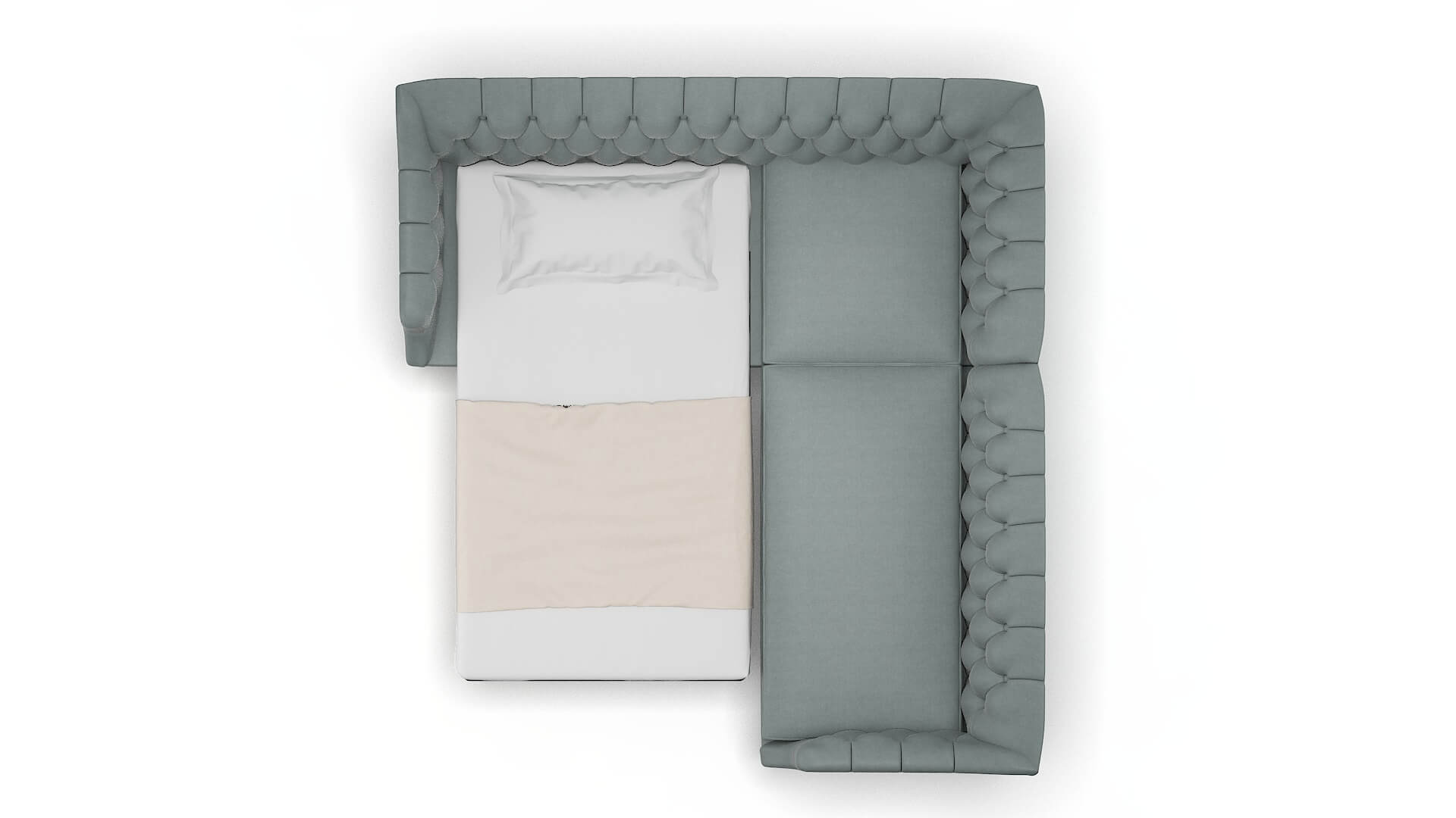 Shiraz Oakley Baltic Sectional Sleeper Espresso legs 3