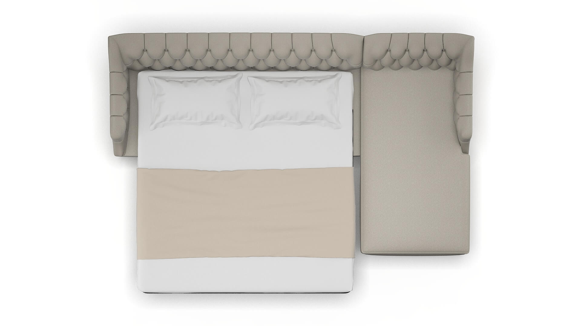 Shiraz Oscar Silver Panel Sleeper Espresso legs 3