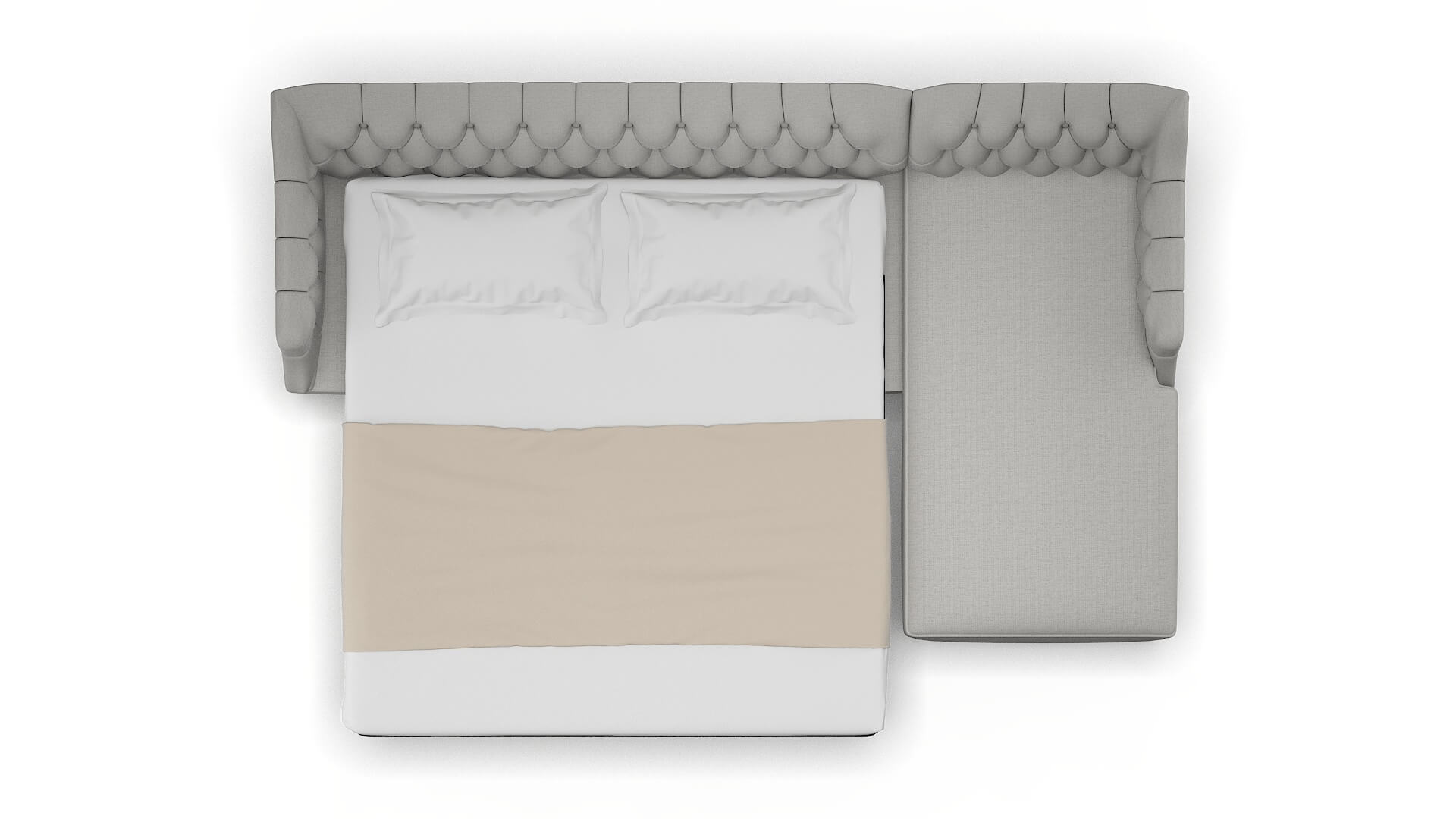 Shiraz Parker Silver Panel Sleeper Espresso legs 3