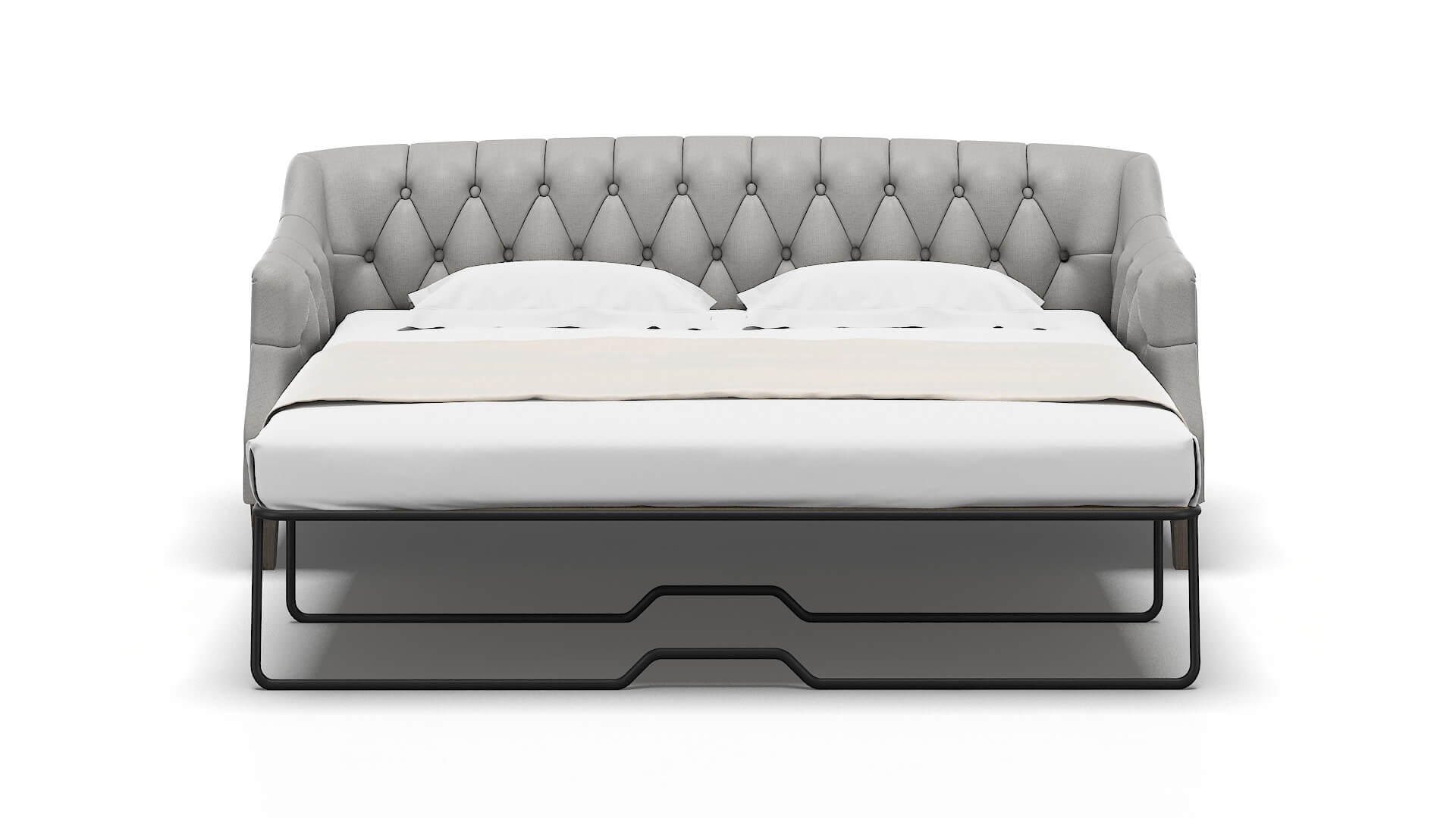 Shiraz Parker Silver Sofa Sleeper Espresso legs 1