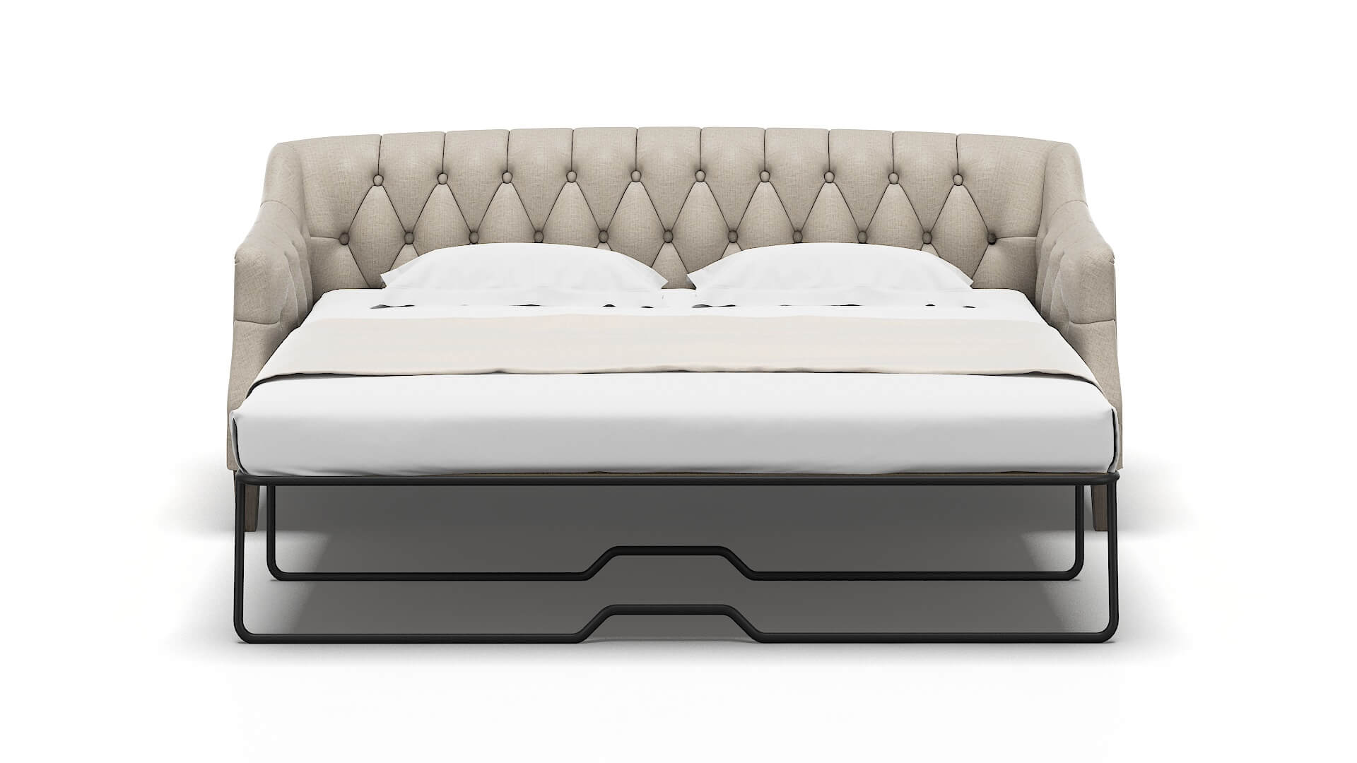 Shiraz Parker Wheat Sofa Sleeper Espresso legs 1