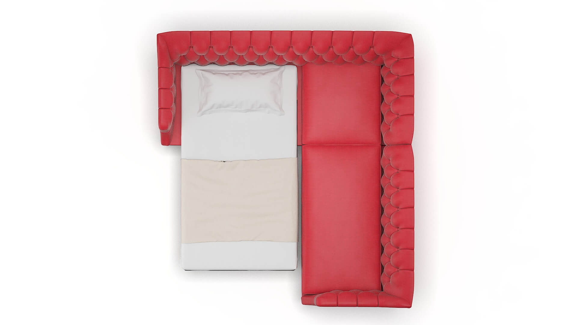 Shiraz Pauline Ruby Sectional Sleeper Espresso legs 3