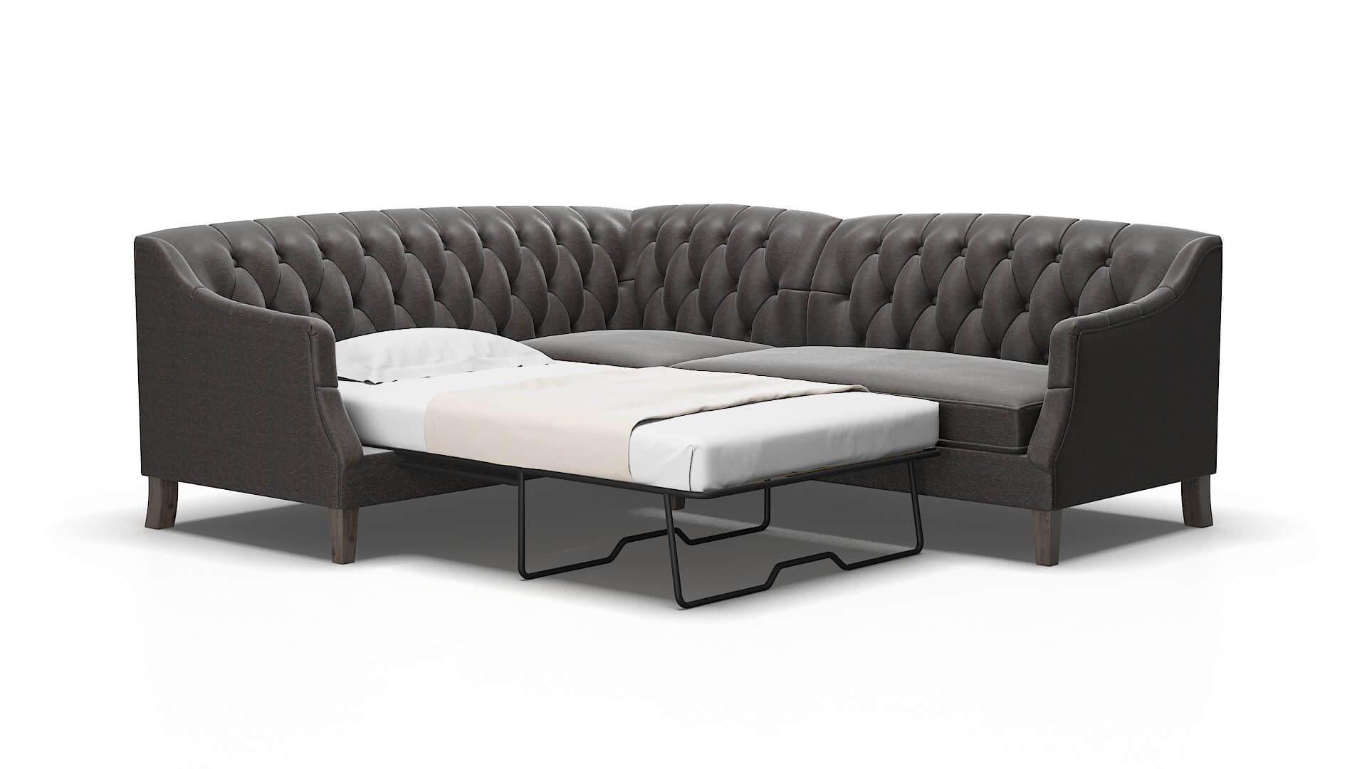 Shiraz Phoenix chocolate Sectional sleeper Espresso Legs  2