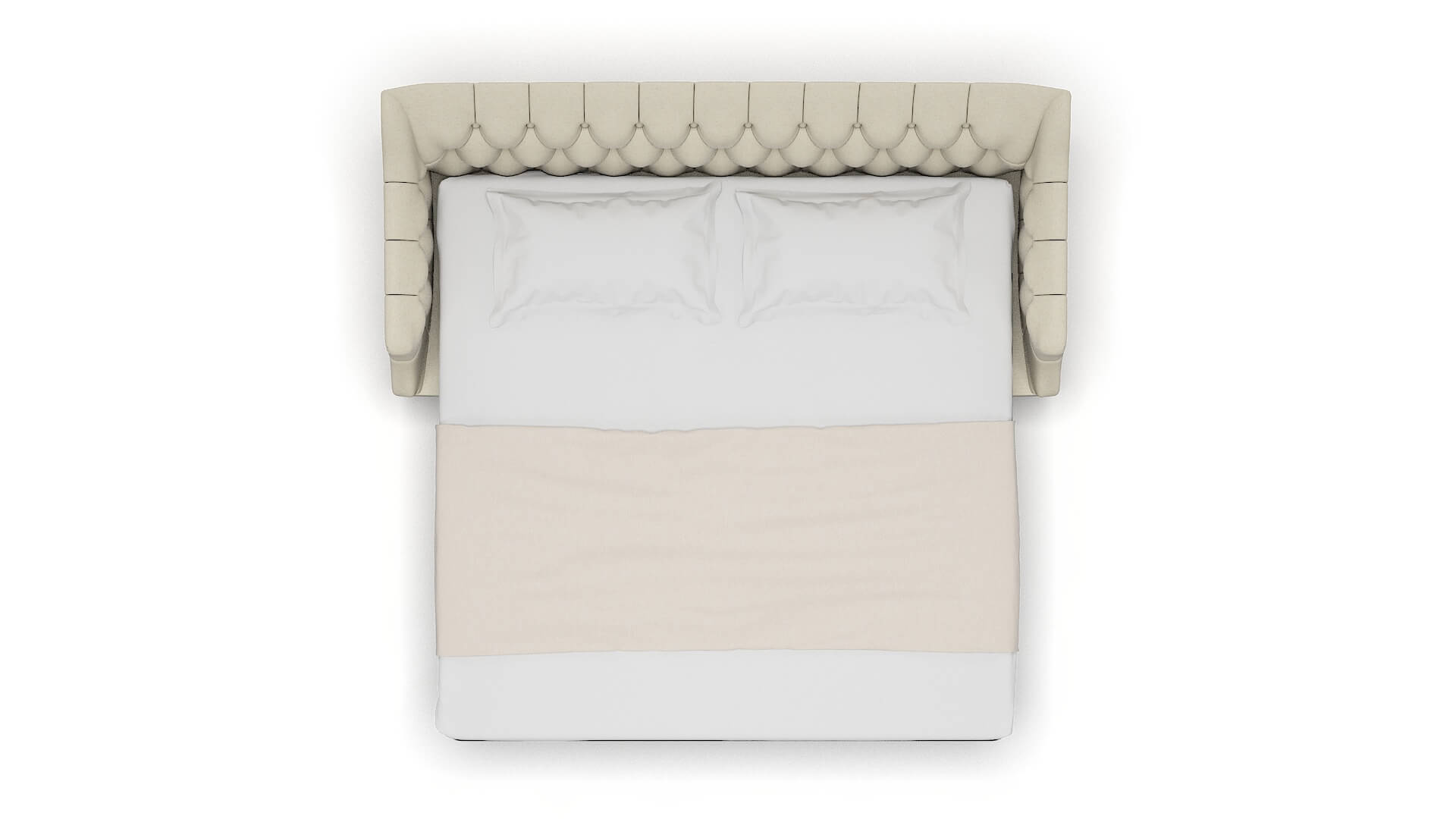 Shiraz Phoenix Ivory Sofa Sleeper Espresso legs 3