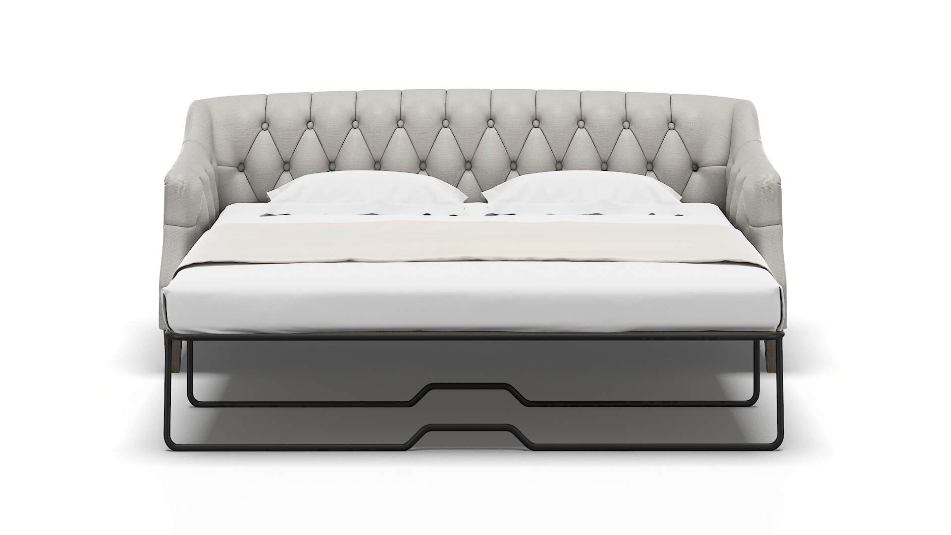 Shiraz Phoenix Silver Sofa Sleeper Espresso legs 1