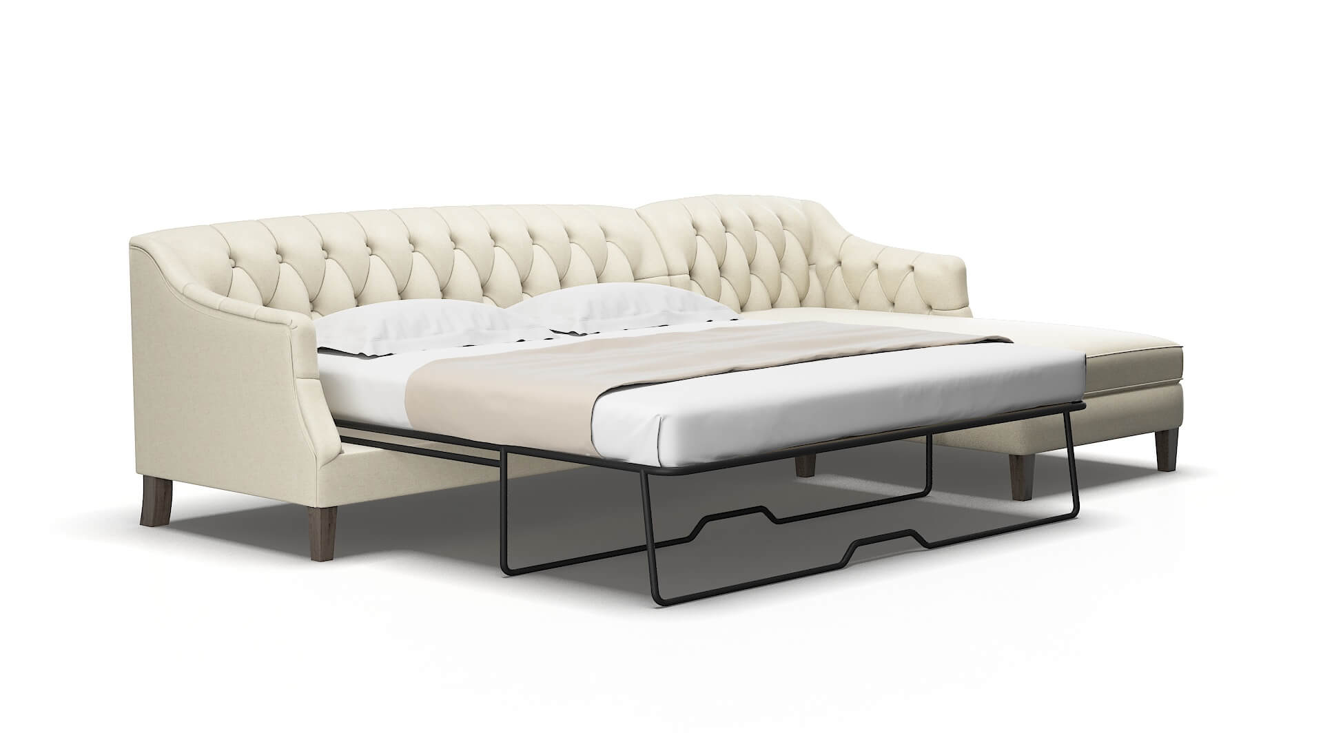 Shiraz Redondo oyster Panel sleeper Espresso Legs  2