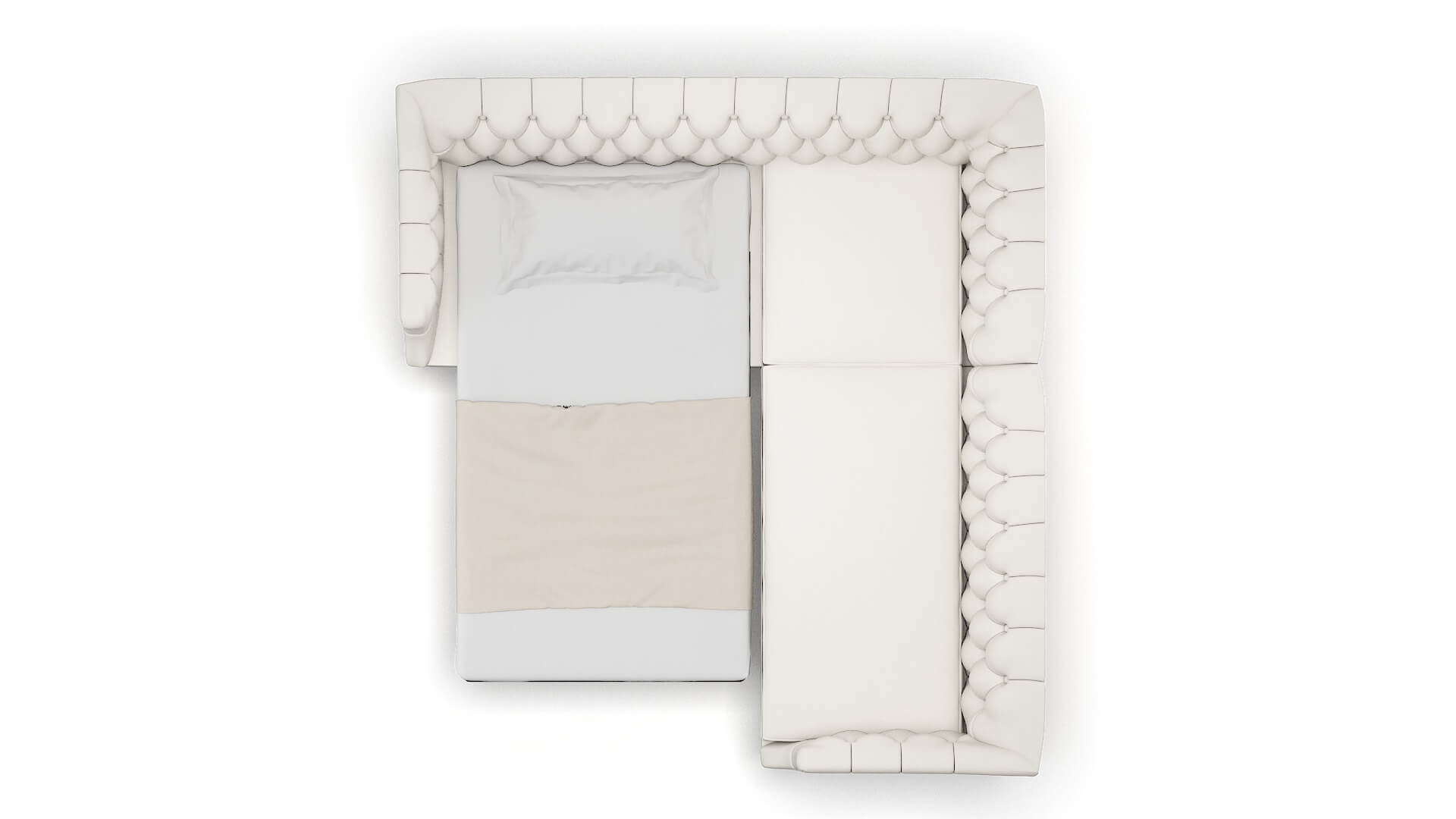 Shiraz Redondo Pearl Sectional Sleeper Espresso legs 3