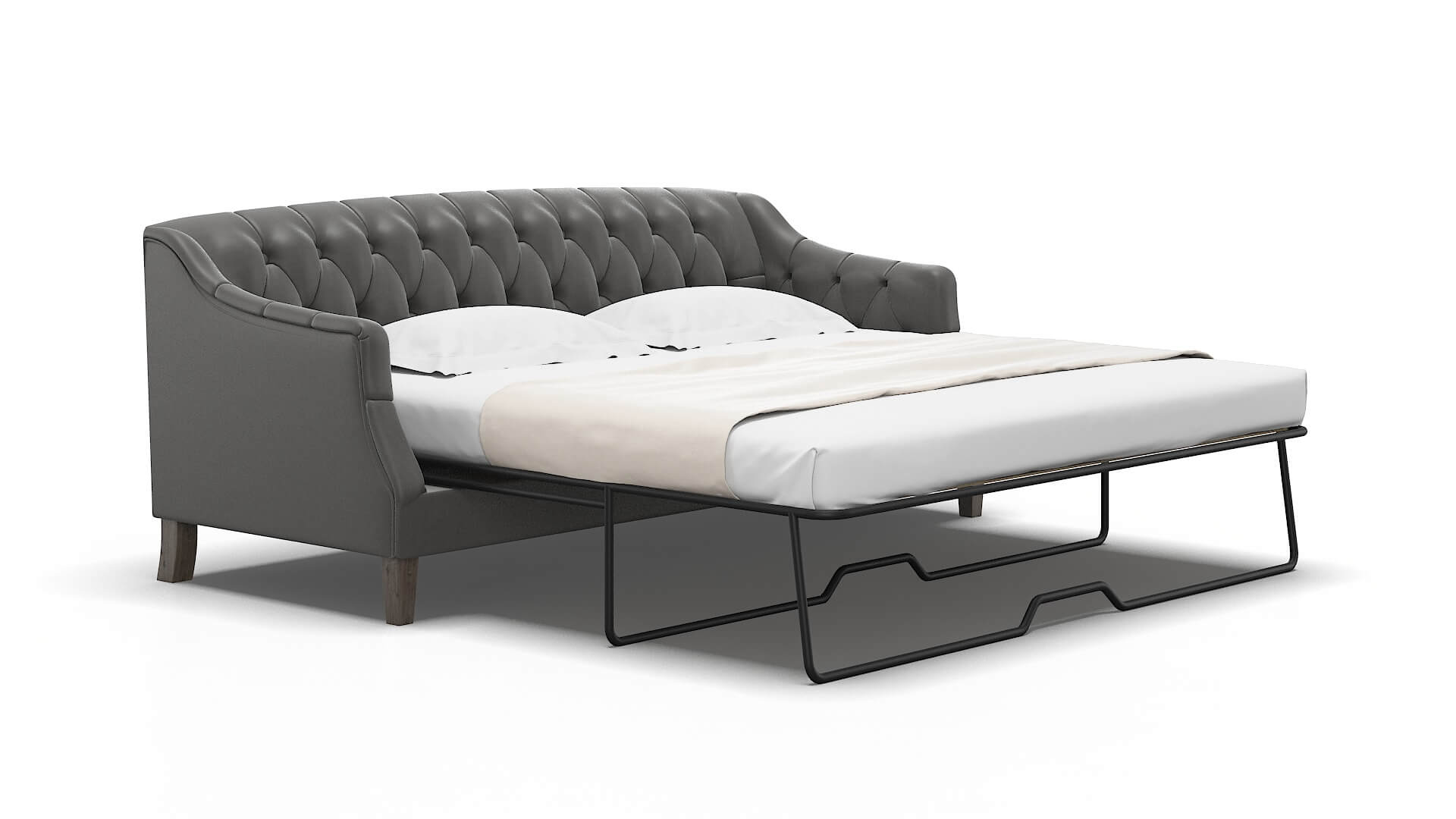 Shiraz Rocket Charcoal Sofa Sleeper Espresso legs 2