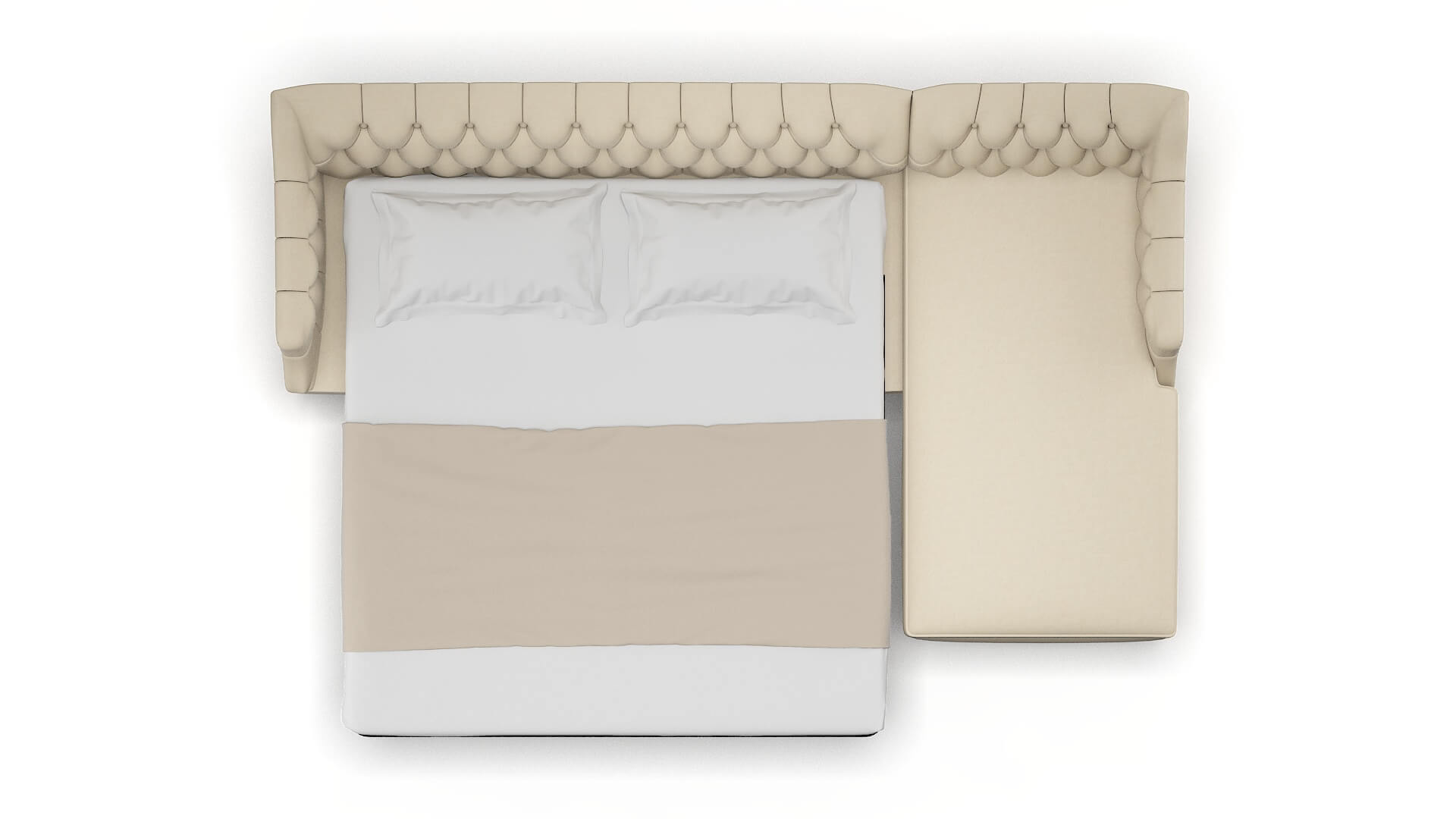 Shiraz Rocket Sand Panel Sleeper Espresso legs 3