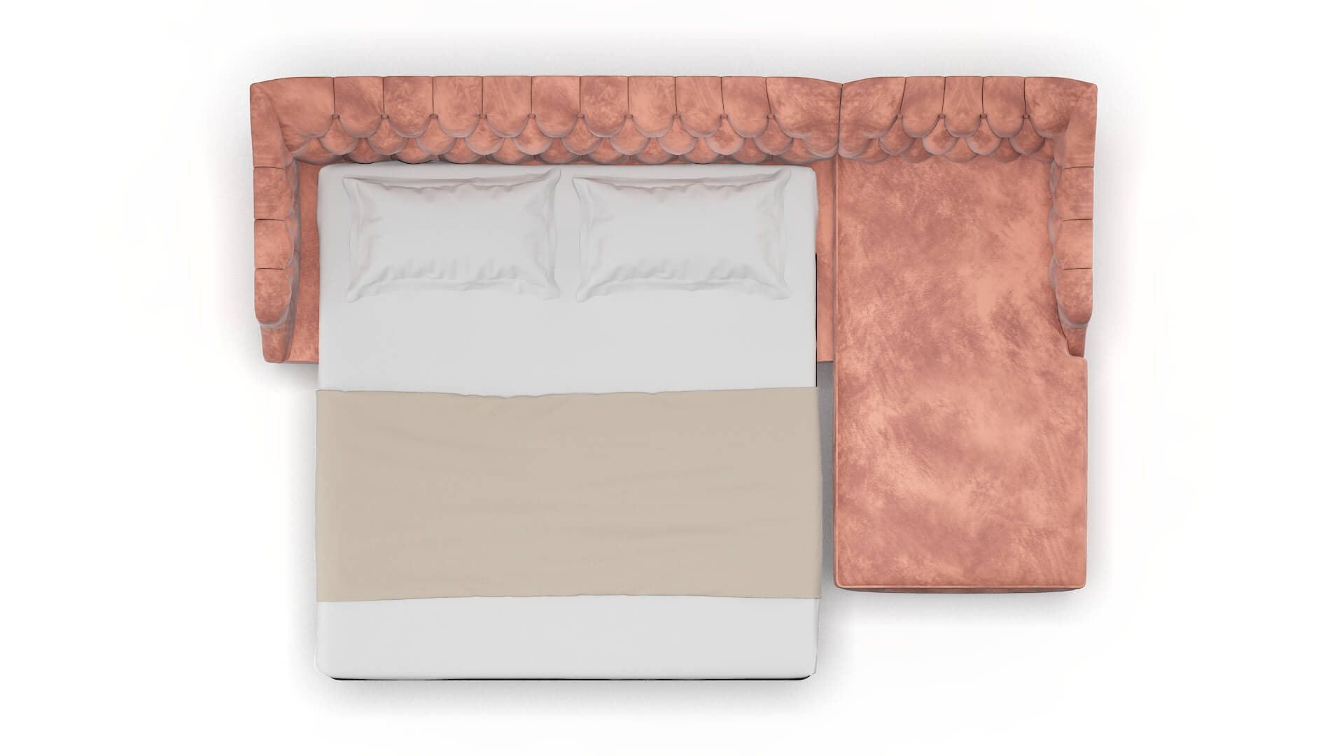 Shiraz Royale Blush Panel Sleeper Espresso legs 3