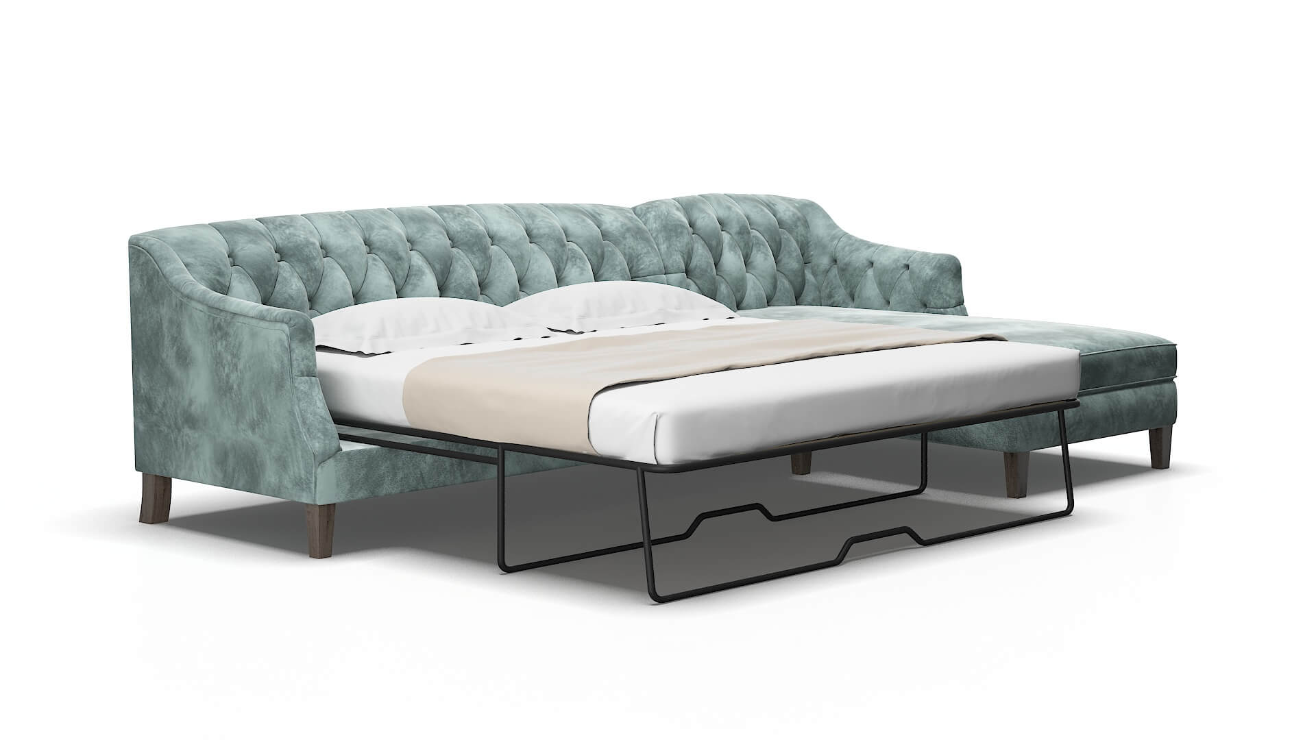 Shiraz Royale Cloud Panel Sleeper Espresso legs 2