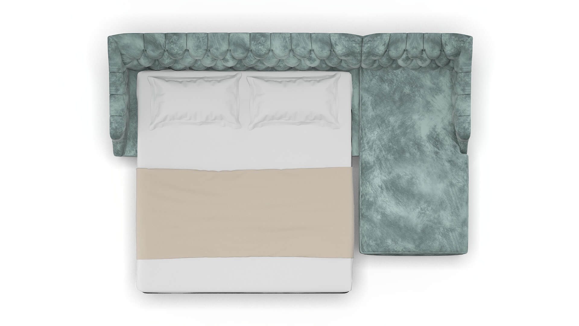 Shiraz Royale Cloud Panel Sleeper Espresso legs 3