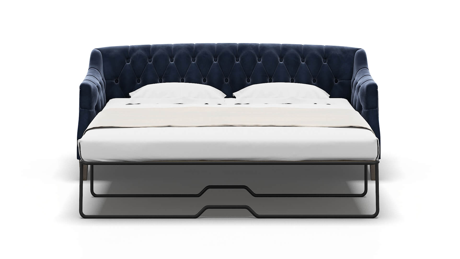 Shiraz Royale Cobalt Sofa Sleeper Espresso legs 1