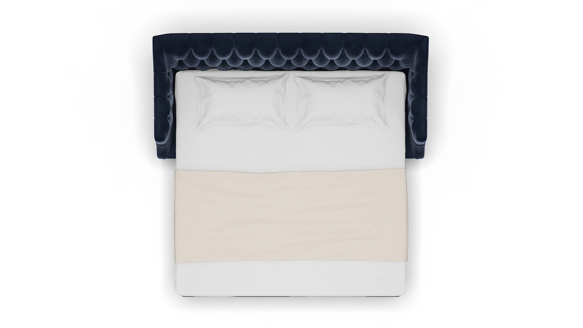 Shiraz Royale Cobalt Sofa Sleeper Espresso legs 3