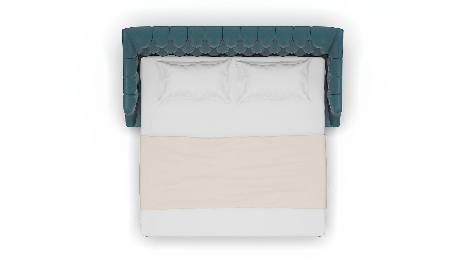 Shiraz Royale Electric_blue Sofa Sleeper Espresso legs 3