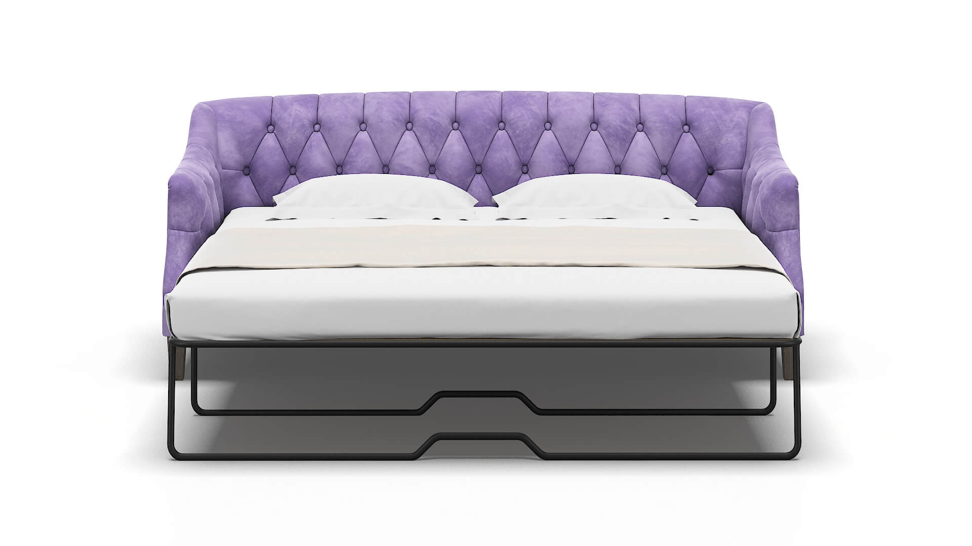 Shiraz Royale Lavender Sofa Sleeper Espresso legs 1