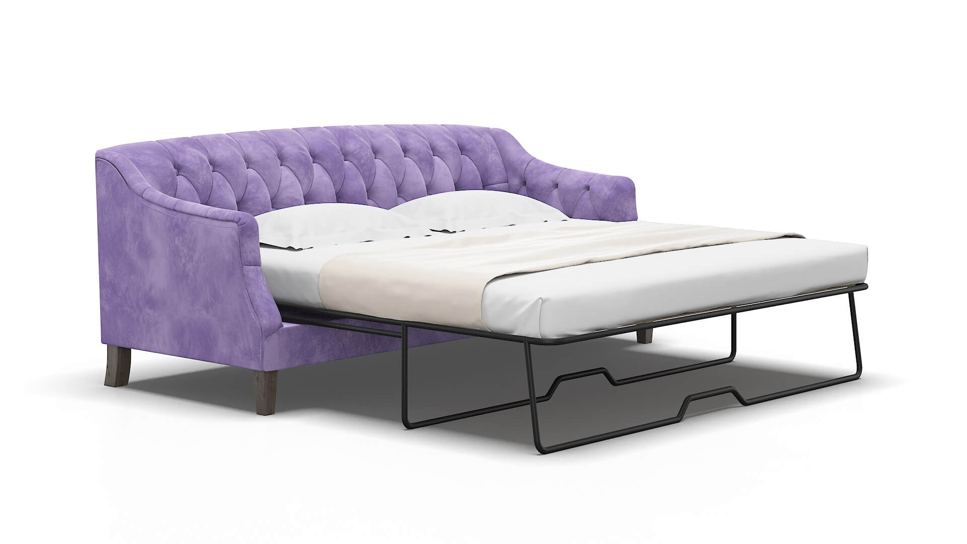 Shiraz Royale lavender Sofa sleeper Espresso Legs  2