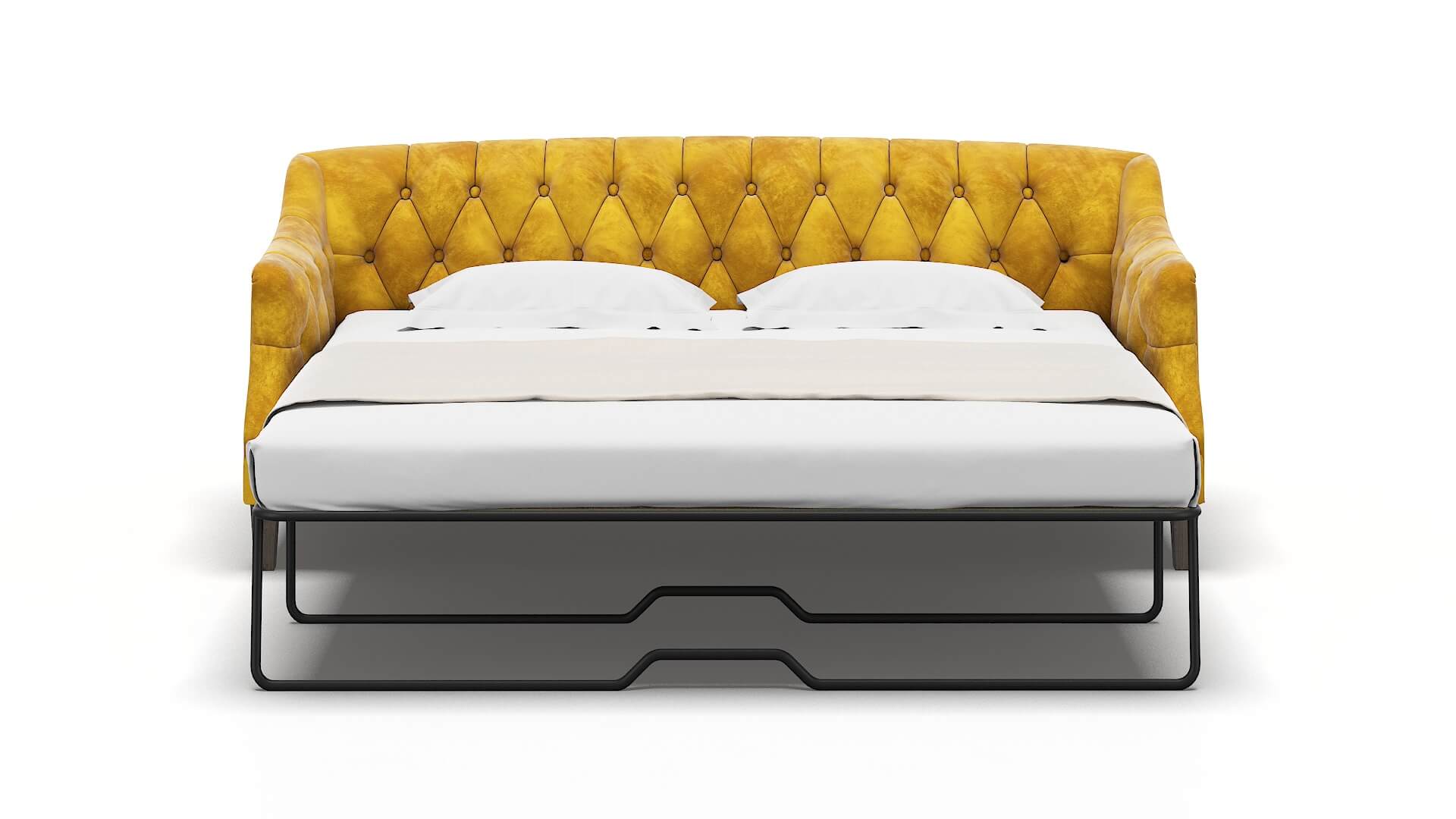Shiraz Royale Marigold Sofa Sleeper Espresso legs 1