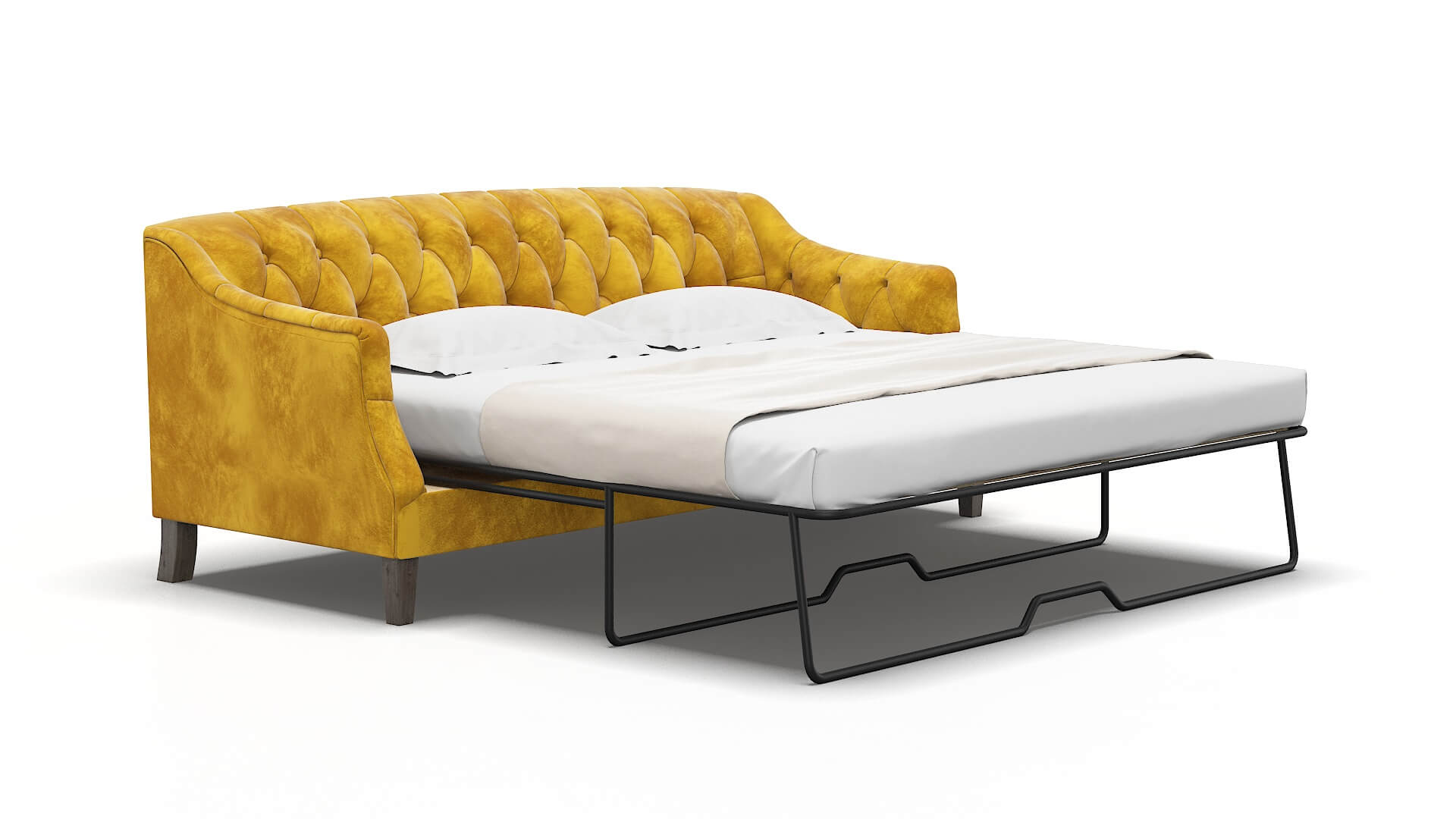 Shiraz Royale marigold Sofa sleeper Espresso Legs  2