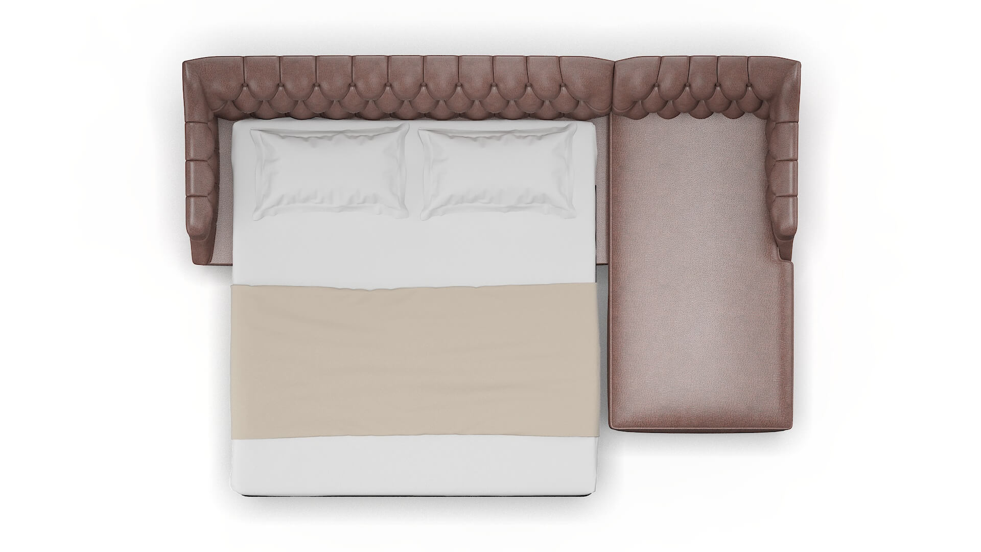 Shiraz Royale Mocha Panel Sleeper Espresso legs 3