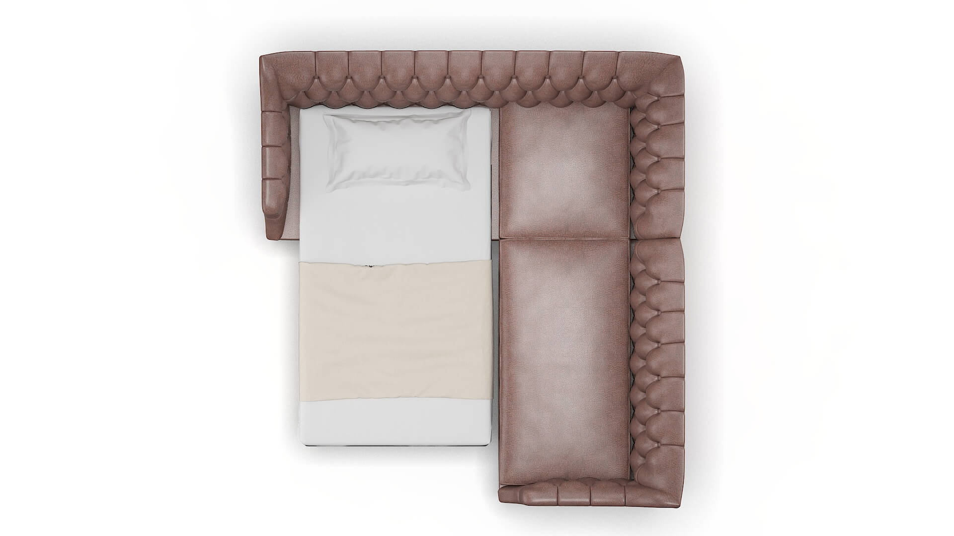 Shiraz Royale Mocha Sectional Sleeper Espresso legs 3