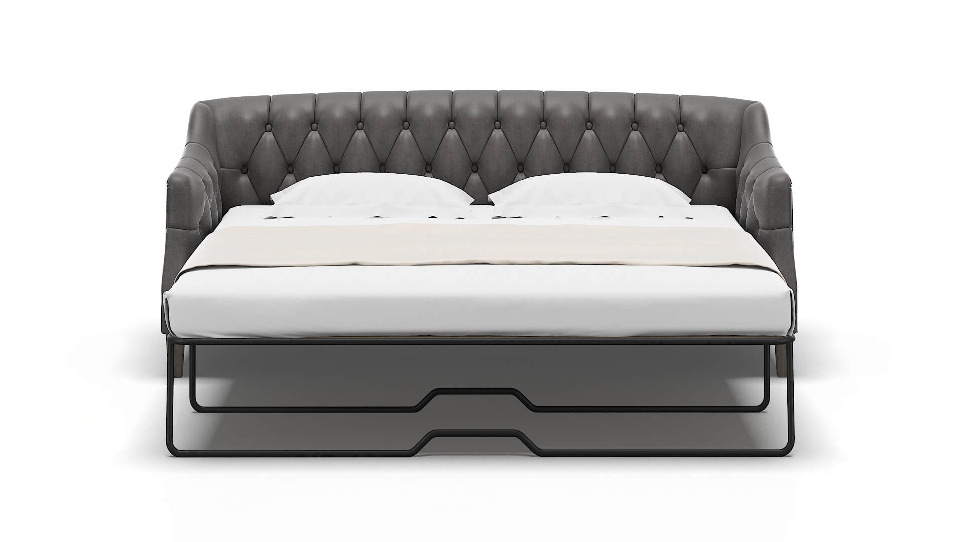 Shiraz Sasha Grey Sofa Sleeper Espresso legs 1