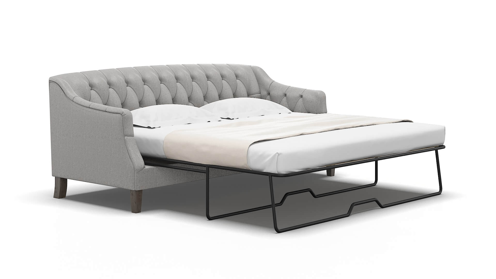 Shiraz Sasha silver Sofa sleeper Espresso Legs  2