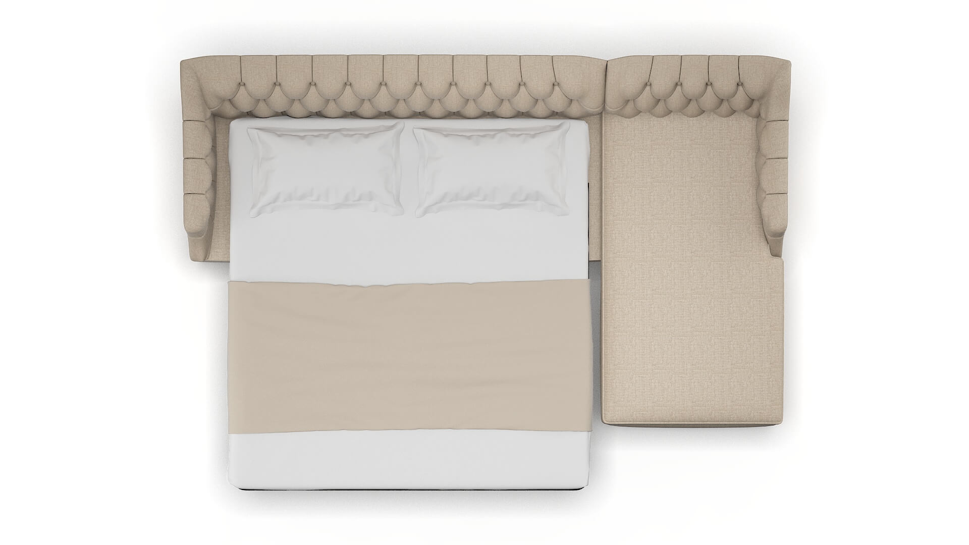 Shiraz Sosoftness 74 Panel Sleeper Espresso legs 3