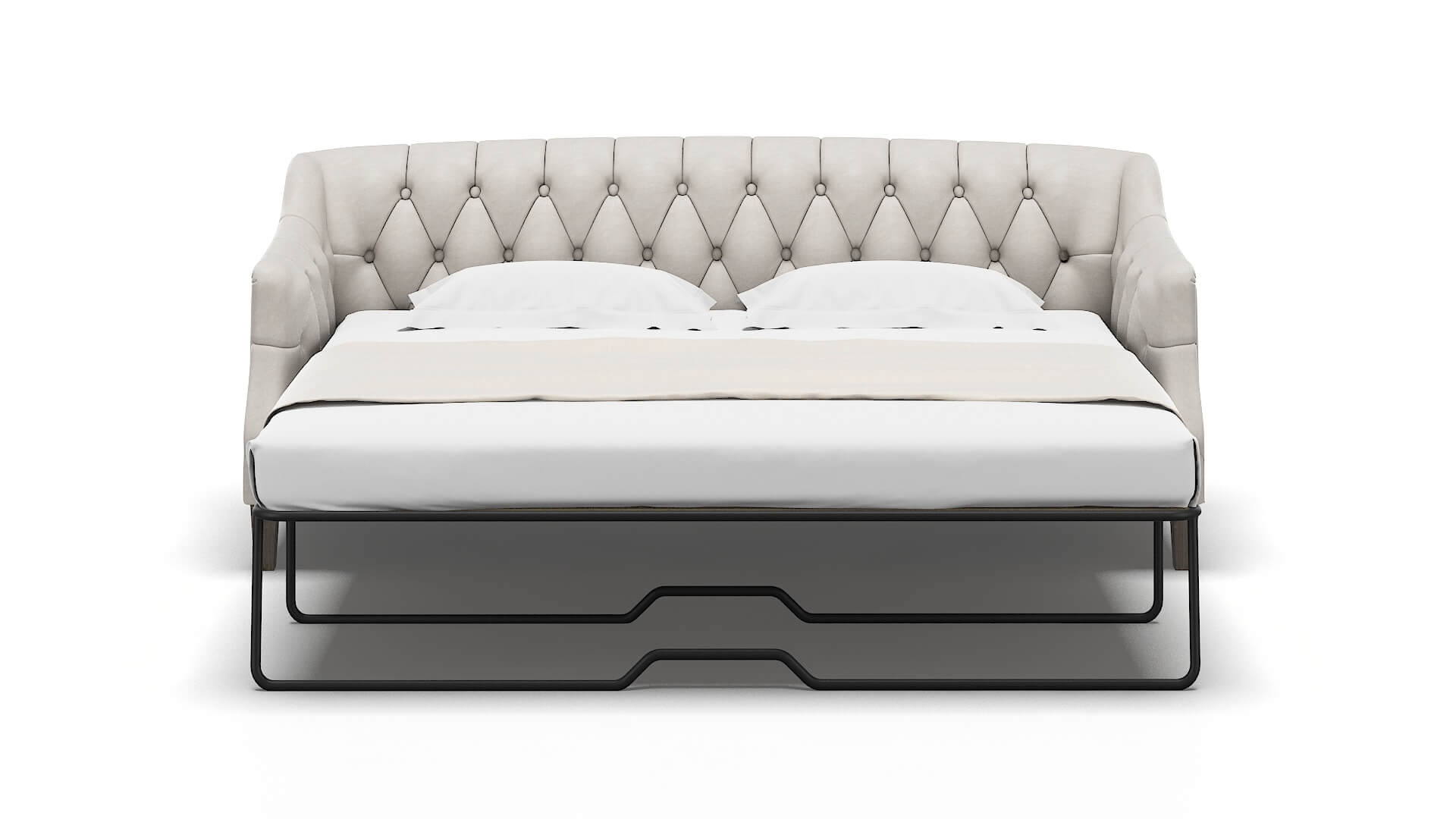 Shiraz Suave Dove Sofa Sleeper Espresso legs 1