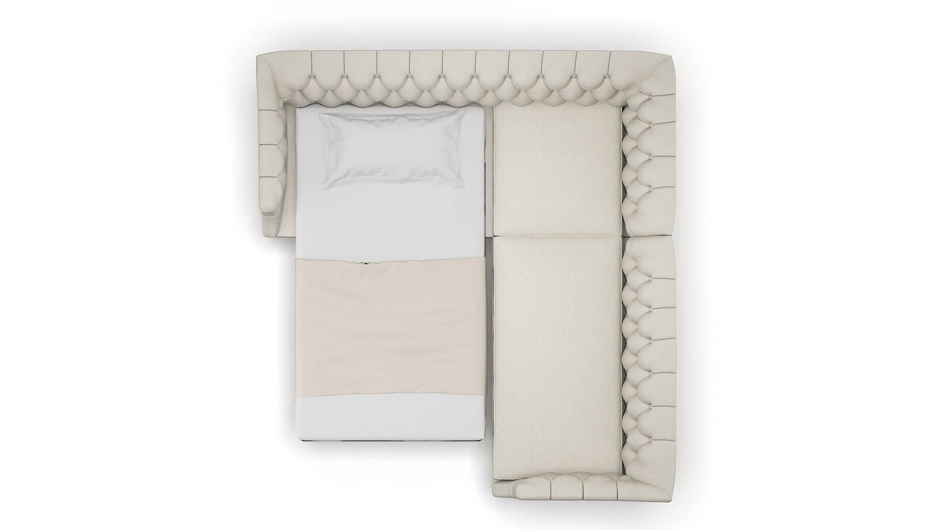 Shiraz Terrain Natural Sectional Sleeper Espresso legs 3