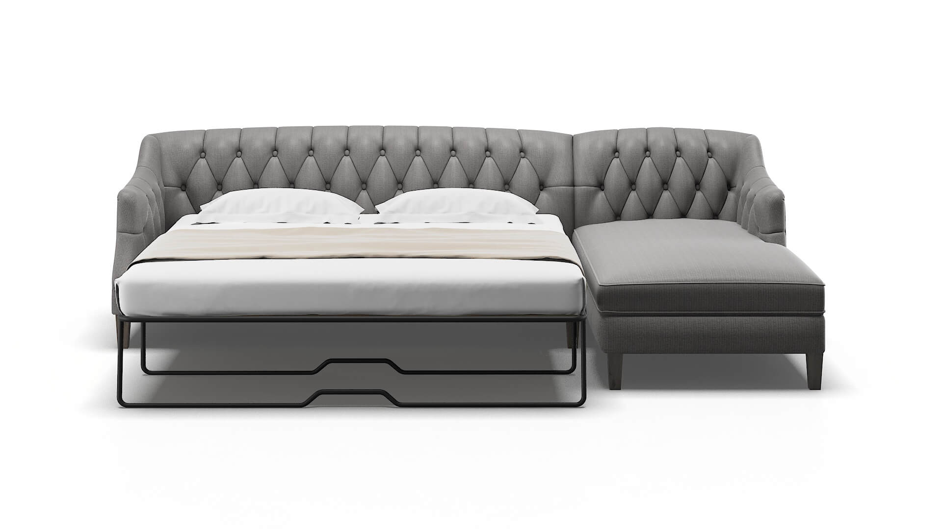 Shiraz Terrain Oatmeal Panel Sleeper Espresso legs 1