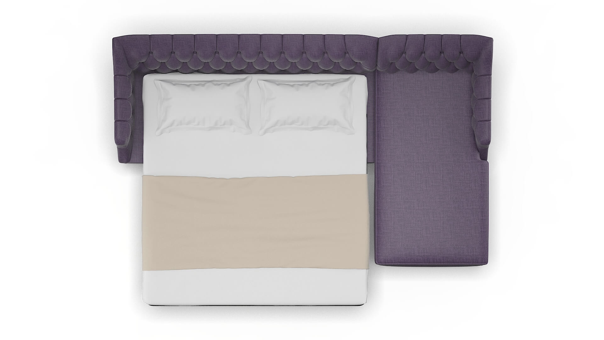 Shiraz Tess Blackberry Panel Sleeper Espresso legs 3